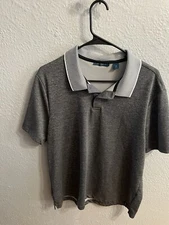 Perry Ellis Polo Shirt Men’s Size Charcoal Gray Golf