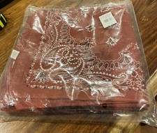 Dozen Red Cowboy Cowgirl Costume 19" Bandanas Head Scarf Costume Accessory