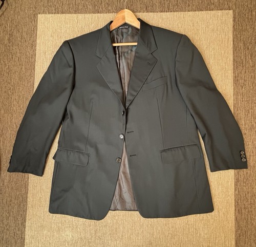 PAL ZILERI LORO PIANA 100% Wool Sport Suit Jacket IT 58 Dark Green Made In Italy
