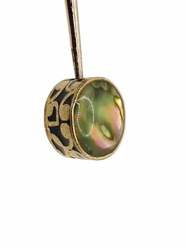 Mother Of Pearl Sterling Silver Encased Bead