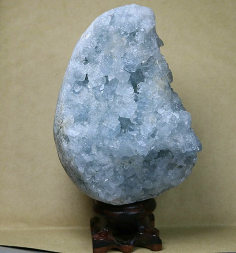 1.57lb Rare Top Grade Gorgeous Sky Blue Celestite Egg Geode Rough Reiki Crystal - Picture 5 of 12