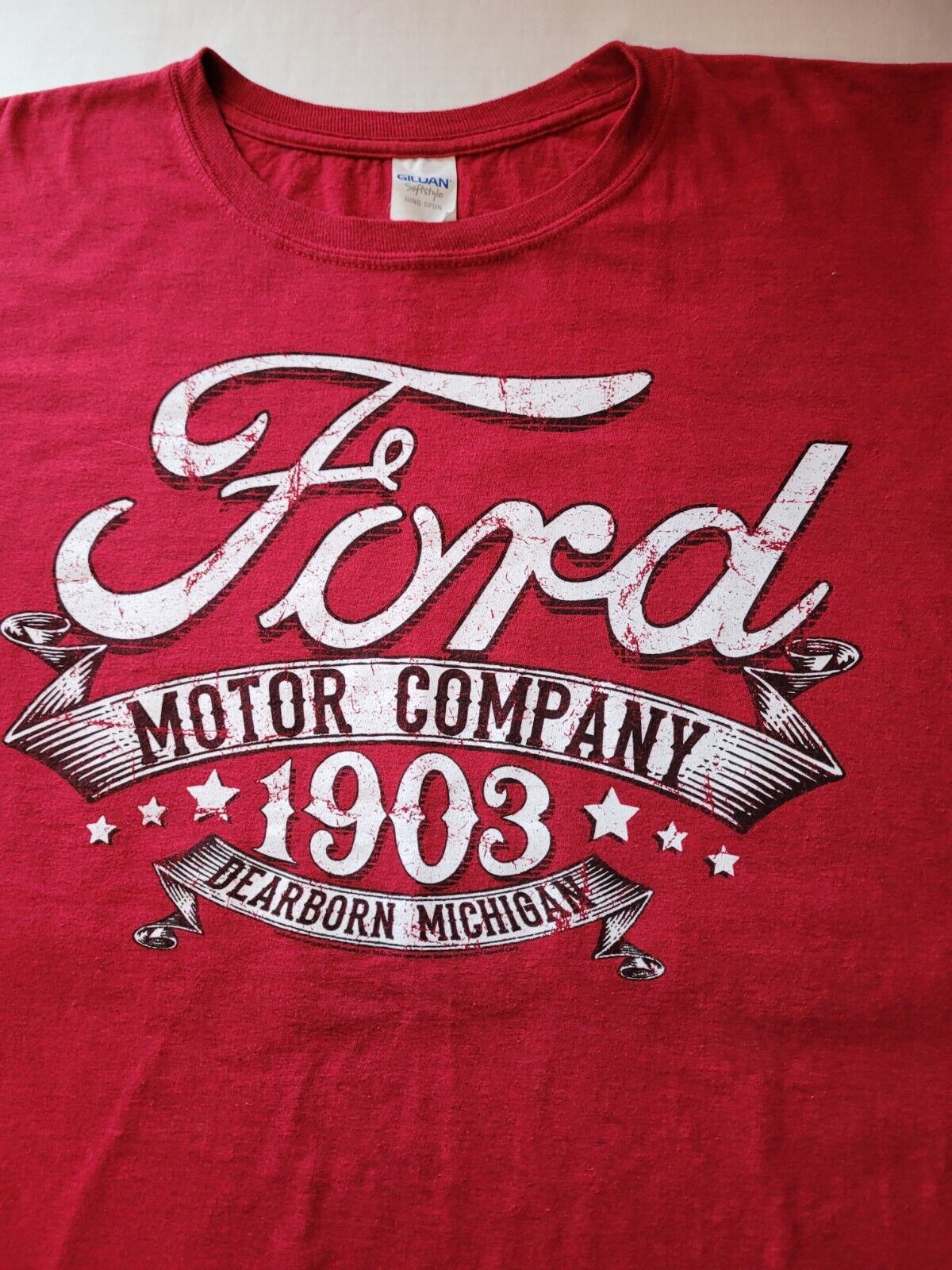 Gildan soft style T-shirt red large Ford motor co… - image 2