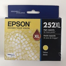 Genuine Epson 252XL High Yield Yellow WF3640 WF7610 WF7620 WF7110 WF5690 2023
