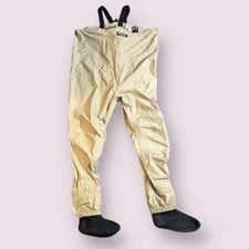 Hodgman Guideline Chest Waders Men's Size LS Stout Neoprene  Foot Nylon Beige