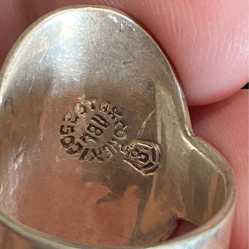 Anillo Talla 8 Taxco Azteca México Plata de Ley 925 Mujer Piedra Semipreciosa - Imagen 7 de 10