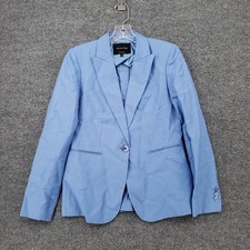 Massimo Dutti Blazer Womens 4 Blue One Button...