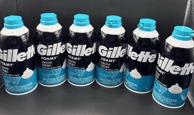 Gillette Men's Shaving Foamy SENSITIVE - 11oz 6 Pack