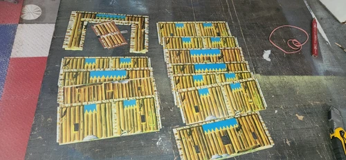 Tin Litho fort walls and gate, Marx, Cohn, Ideal not sure great shape.