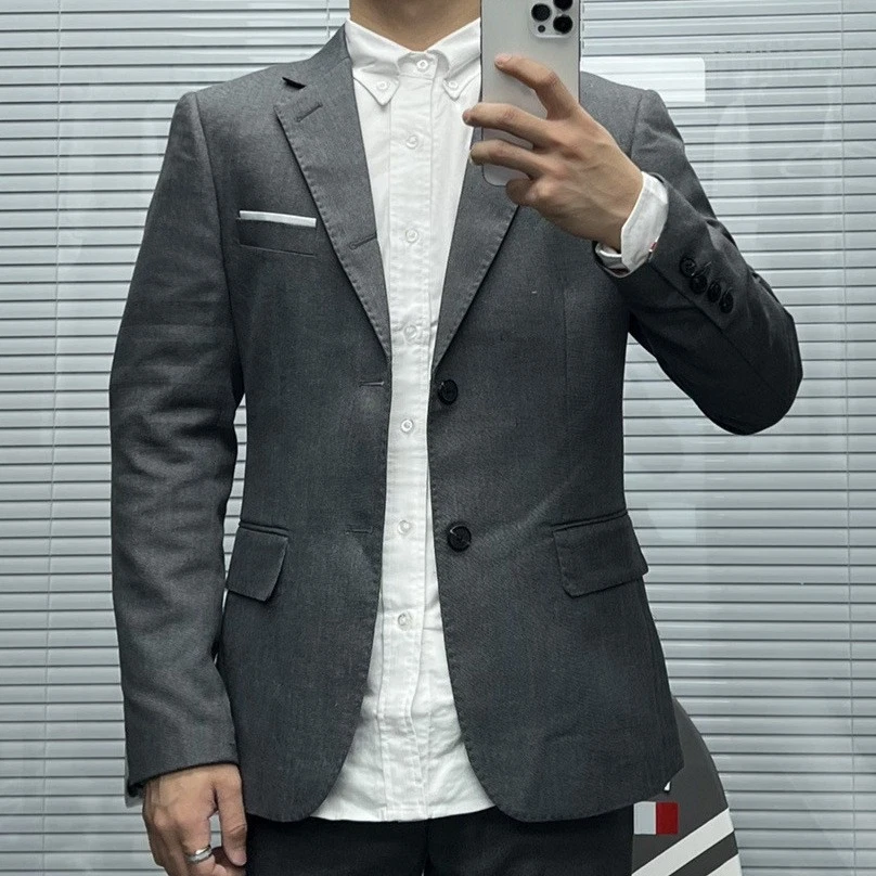 Thom Browne Hombre Otoño Nuevo Cuatro Barras Rayas Traje Pantalones Traje Foto 3 de 4