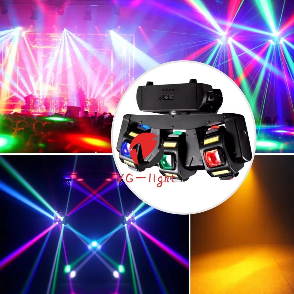12X10W RGBW Dj Laser Light Moving Head DJ Disco Party Strobe Stage Lighting - Image 3 of 4