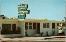 FORT PIERCE, Florida Postcard SIMONSEN'S SEAFOOD RESTAURANT Indian River c1950s