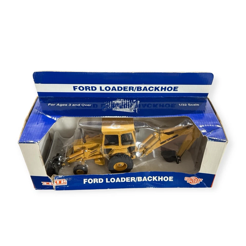 Retroexcavadora/cargadora Ertl Ford 555A de colección 1/32 réplica de metal fundido a presión # 1456EP NUEVA Foto 2 de 4