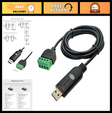 USB to RS485 Cable with FTDI Chip, 1.8M/5.9FT, Terminal Board, Serial Converter