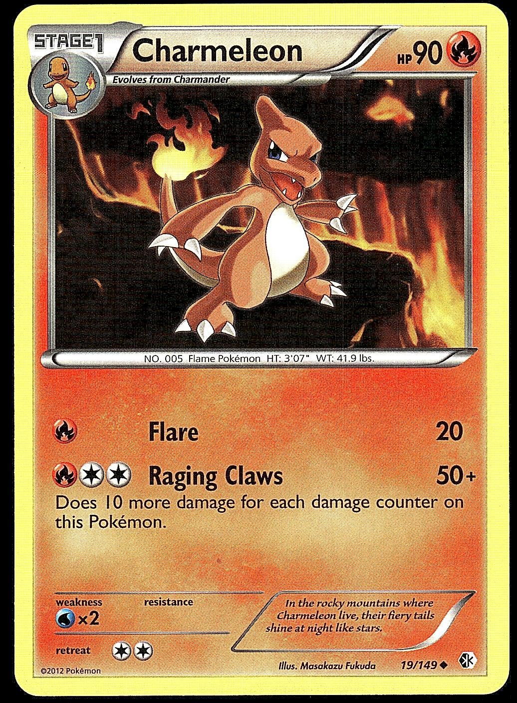 Charmeleon 19/149 Uncommon Boundaries Crossed Pokemon Near Mint