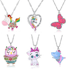 Cute Necklaces for Teen Girls - Adorable Pastel Crystal Necklace for Little Girl