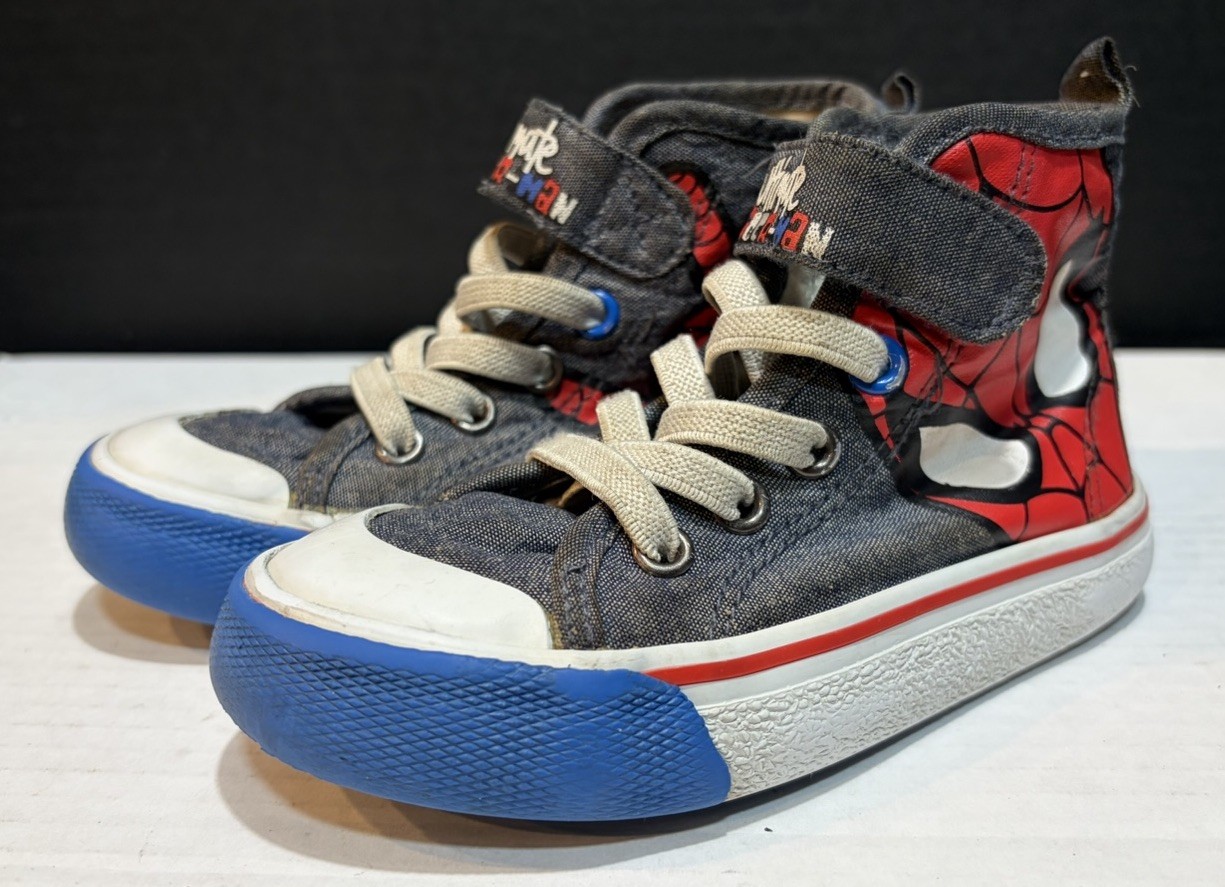 Spiderman Marvel H&M High Top Shoes Size 8c Toddlers Crib
