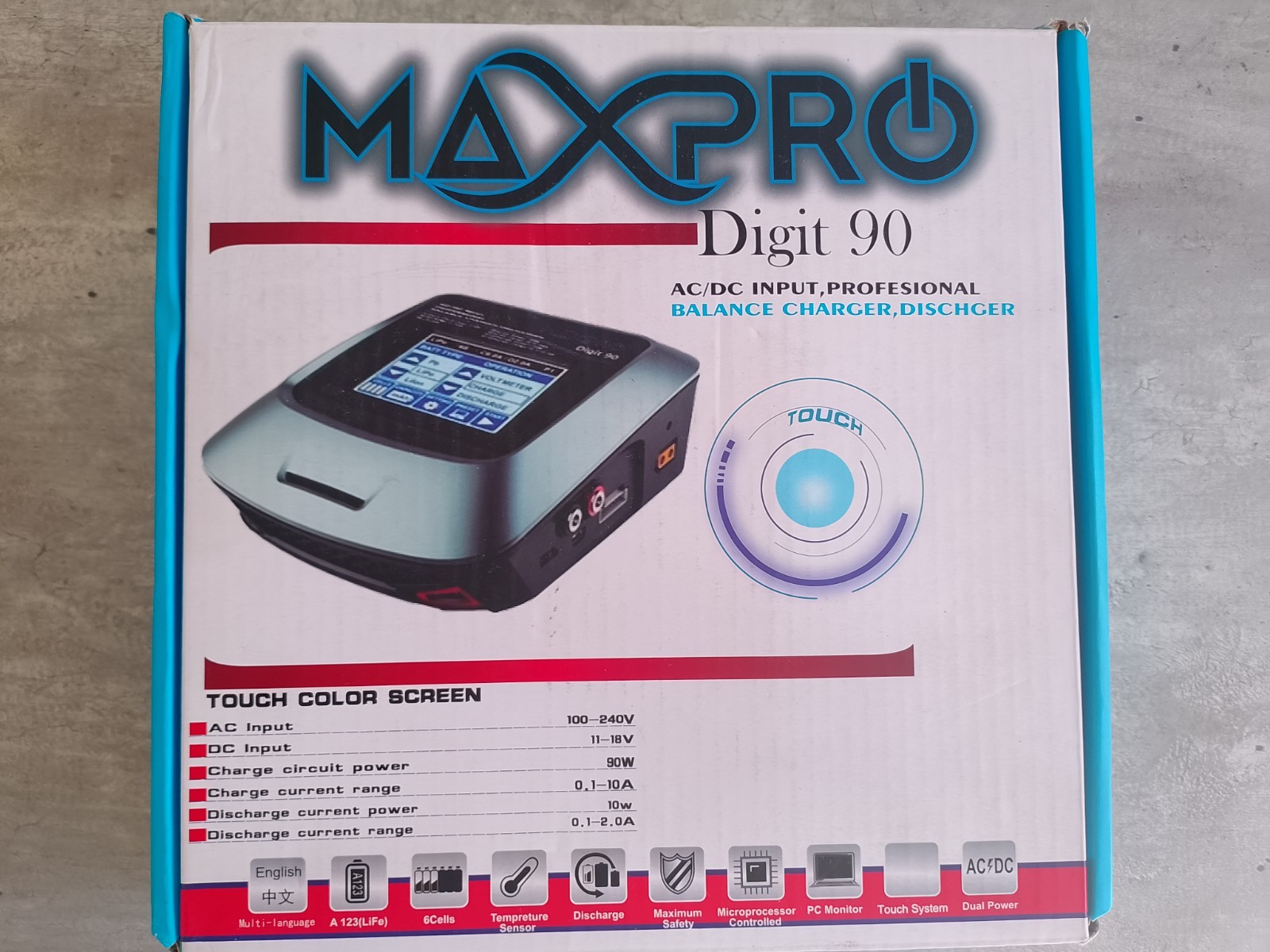 Chargeur 90w digital avec écran LED MAXPRO DIGIT 90 haute précision