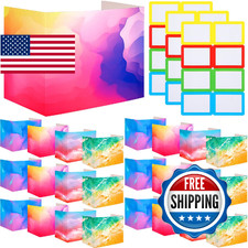 Crtiin 24 Pcs Privacy Folders for Students Desk Dividers School 4 Colors