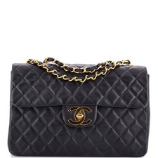 Chanel Vintage Classic Single Flap Bag Quilted Lambskin Maxi