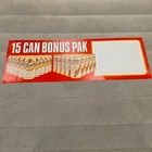 Vintage Stroh's 15 Can Bonus Pak Beer Store Advertising Poster Sign Display NOS