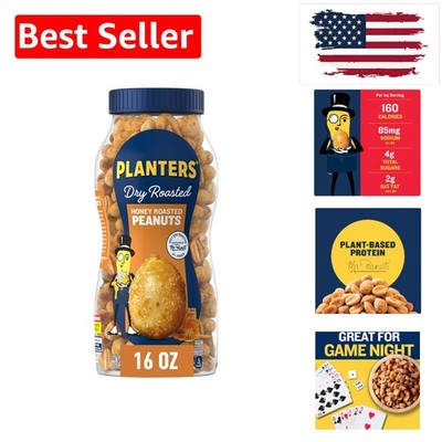 Honey Roasted Peanuts, Dry Roasted Peanuts, Party Snack, Plant-Based Protein,...