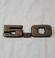 1979-1993 Ford Mustang "5.0" Plastic Fender Emblem - As Removed Condition