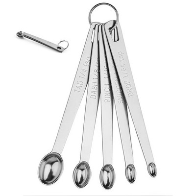5 Stück Mini Messlöffel Set, Edelstahl kleine Messlöffel, winzige M...