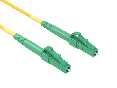 10m OS2 LC to LC APC Simplex Corning Fiber Optic Cable SingleMode 9/125 OFNR ...