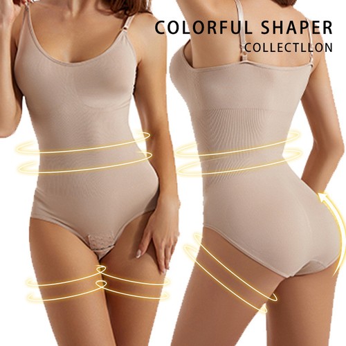 Women Seamless Full Body Shapewear Bodysuit Tummy Control Slim Body Shaper Tops - Picture 4 of 20