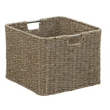 Square Wicker Basket, Natural