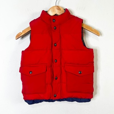 Gap Puffer Vest Primaloft Down Alternative Red Snap Zip Classic Kids Size 5Y NEW