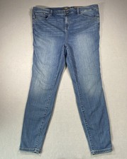 Torrid Jeans Women  s Blue Midfit Super Skinny Stretch Denim Size 20T NWT 1
