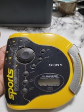 Vintage Sony Sports DiscMan Portable CD Player - Made in Japan - Yellow (D-ES51)