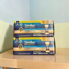 2 Similac 360 Total Care Ready to Feed Infant Formula Bottles 2 fl oz Each/12ct