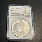 2005 1 oz. .999 American Silver Eagle NGC MS69