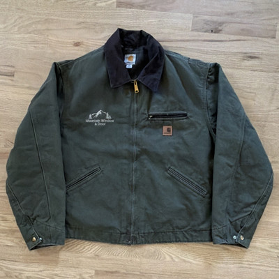Carhartt Men s Green Detroit Jacket XL Regular Embroidered Logo