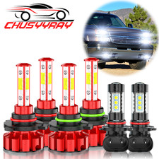For Jeep Grand Cherokee 1999-03 6x Led Headlight Bulbs Hilow Beam Fog Lights