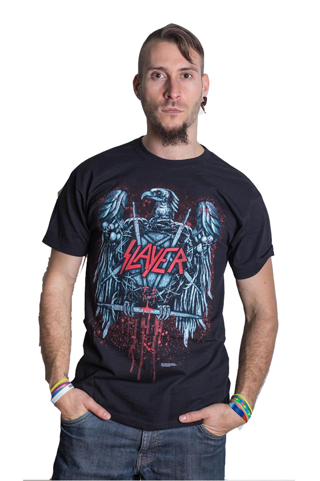Slayer Bloodied Silver Eagle Thrash Metal Rock Official Mens T-Shirt