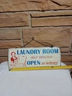 Laundry Room Help Wanted Tin Sign Wall Plaque 1950 Style Vintage Retro Farmhouse