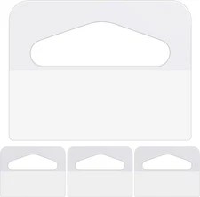 Blulu 1500 Pieces Clear Slot Hole Hang Tags Self 1.6 x 1.2 inch, 