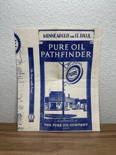 1950s? Pure Oil Co Road Map COPY: Minneapolis St Paul USED