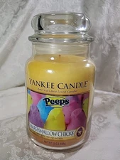 Yankee Candle  MARSHMALLOW CHICKS PEEPS Collectors Edition Large Jar - Unburned 