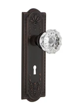 Warehouse Meadows Plate & Interior Crystal Door Knob
