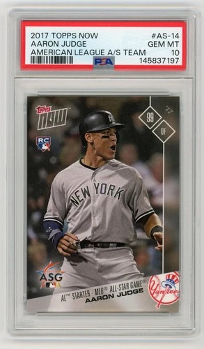 AARON JUDGE 2017 Topps Now All Star Rc #AS-14 PSA 10 New York Yankees 97