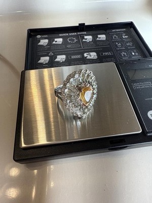 Native American Style Silver and Gold Teardrop Ring