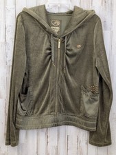 VTG Ecko Red Velour Jacket Womans XL Green Po...
