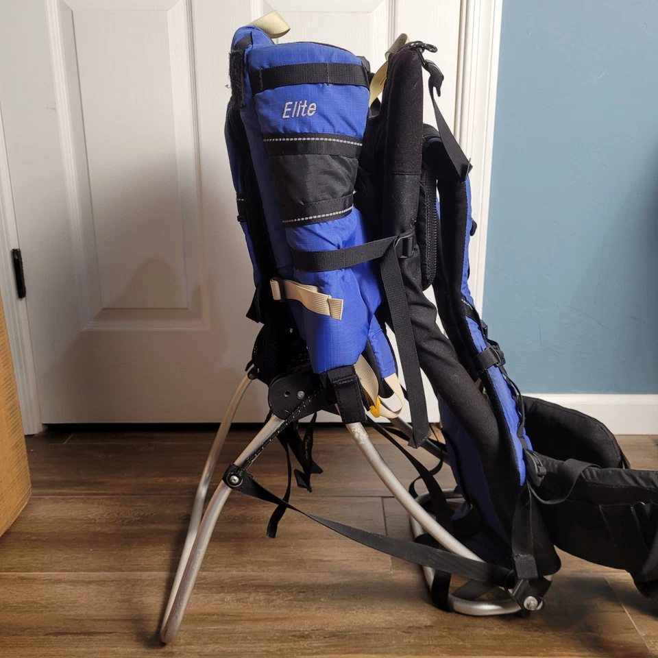 Mochila portabebés vintage para niños Kelty marco de metal azul senderismo Foto 4 de 4