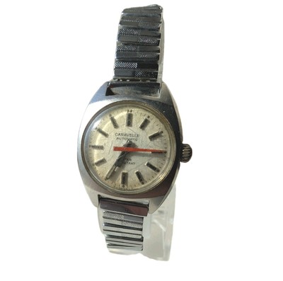 Vintage Caravelle Automatic Water Resistant Ladies Wristwatch Stainless Steel Ladies Caravelle by Bulova Devil Diver 666 Feet 70s Vintage  main image 4