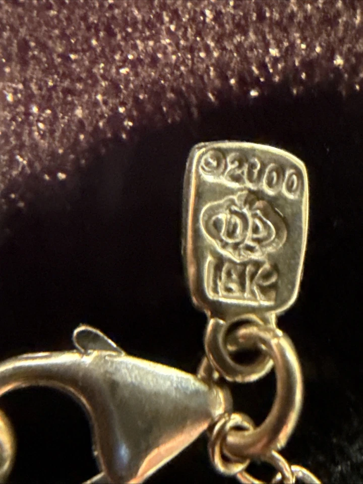 Collar de oro de 18k con cuentas cubiertas de diamantes 3,75 g Deloris Panos Foto 4 de 4