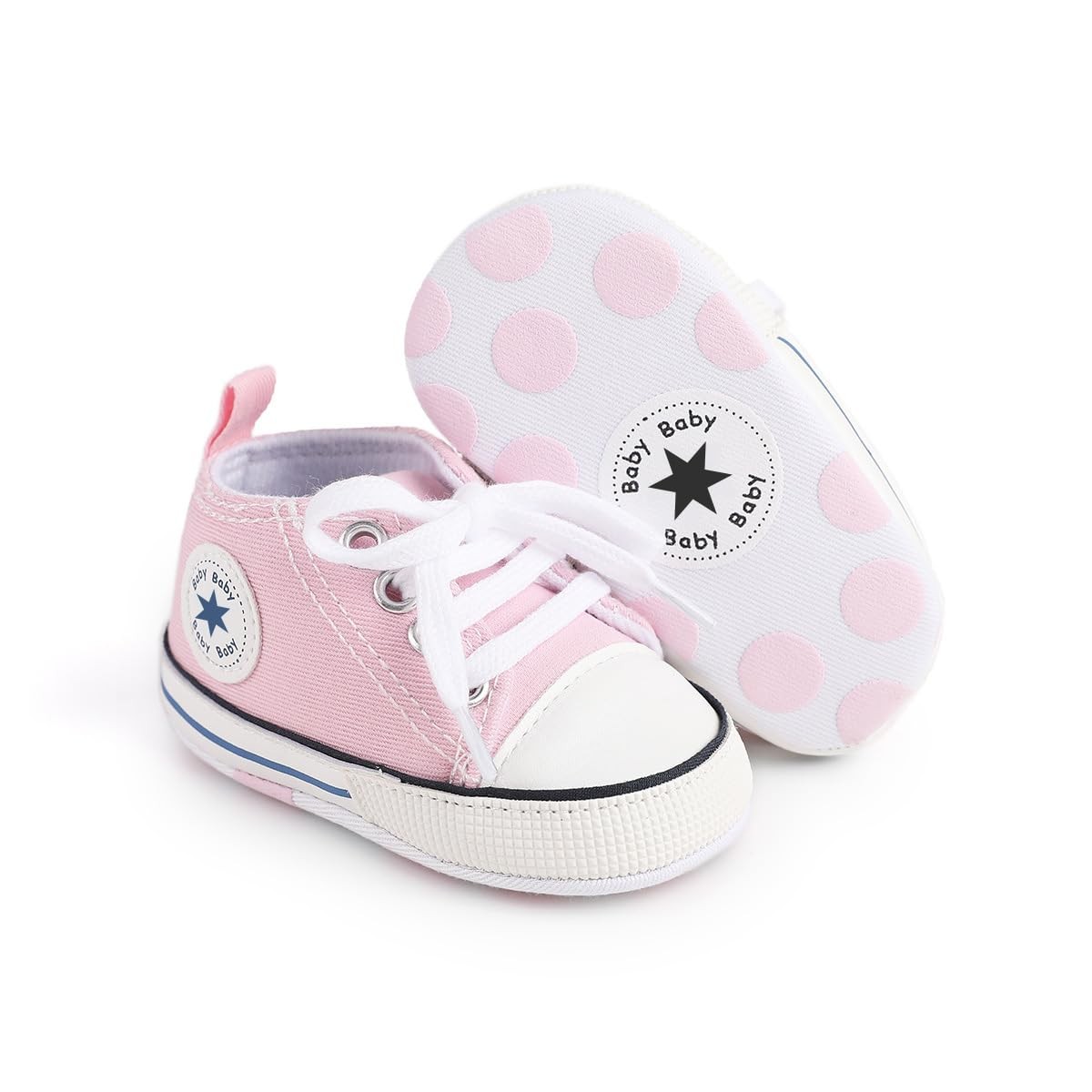 Unisex Baby Girls Boys Canvas High-top Shoes, Newborn Infant